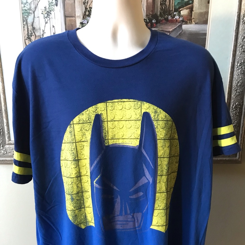 LEGO (2XL) Blue & Yellow BATMAN T-Shirt